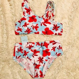 High waisted bathing suit